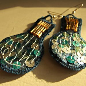 vyšívané náušnice Glace embroidered earrings Glace