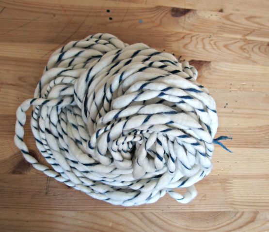 handspun merino spiral yarn
