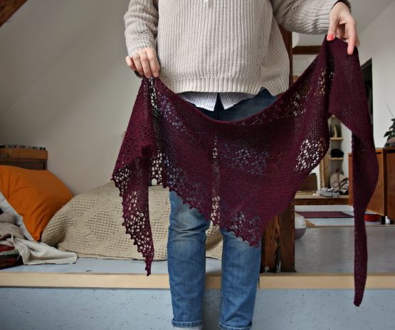 knitted lace shawl